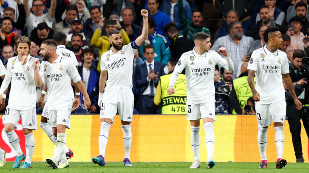 Real Madrid celebrating a goal